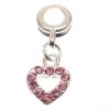 Rose Quartz Crystal Heart Charm