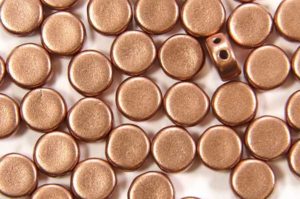 Satin Copper DiscDuo Beads
