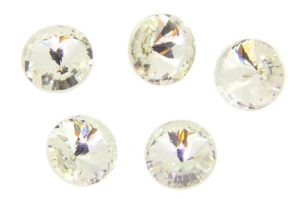 12mm Clear Aurora Crystal Rivoli