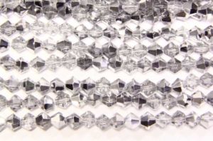 Silver and Clear Crystal Bicones