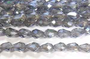 Lustre Dusty Blue Facetted Crystal Drops
