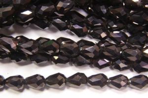 Lustre Charcoal Facetted Crystal Drops