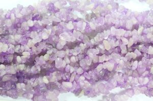 Lavender Amethyst Gemstone Chip Beads