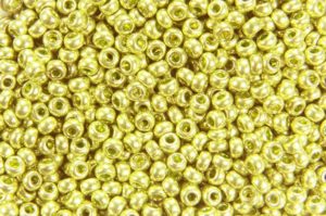 Metallic Pistachio Preciosa Seed Beads