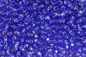 Silver Lined Capri Blue Preciosa Seed Beads