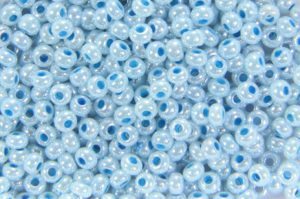 Lustred Opaque Sky Blue Preciosa Seed Beads