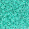 Frosted Colour Lined Turquoise Preciosa Seed Beads