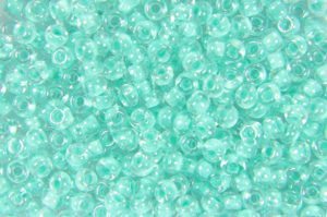 Colour Lined Lustre Seafoam Preciosa Seed Beads