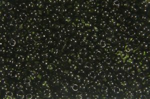 Transparent Dark Olive Preciosa Seed Beads