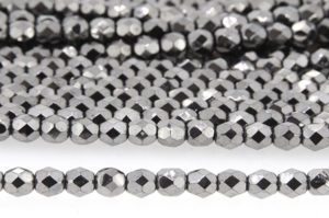 Ultra Lustre Black Mirror Czech Glass