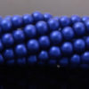 Royal Blue Satin Glass Pearls