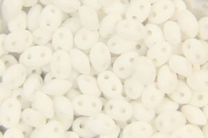 Opaque White Precision Twin Beads