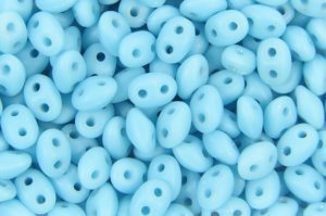 Frosted Sky Blue Precision Twin Beads
