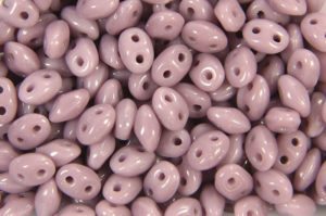 Opaque Mauve Lustre Precision Twin Beads