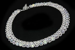 Raindrop Chevron Stitch Crystal Necklace Pattern Download