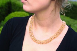 Champagne Rose Raindrop Necklace Kit