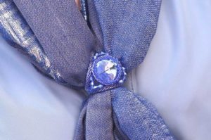 Sea Breeze crystal scarf and sarong ring