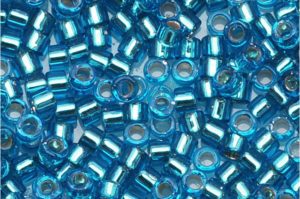 Silver Lined Aquamarine Delica Beads