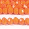 Opaque Tangerine Facetted Crystal Donuts