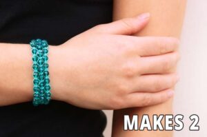 Caribbean Teal Honeycomb Crystal Bracelets Kit