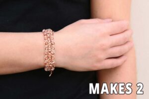 Copper Rose Honeycomb Crystal Bracelets Kit