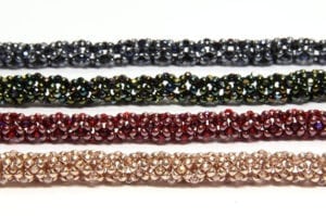 Crystal Studded Chenille Stitch Bracelet Pattern Download