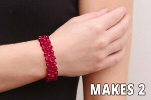 Raspberry Honeycomb Crystal Bracelets Kit