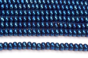 Electric Blue Crystal Aurora Rondelles