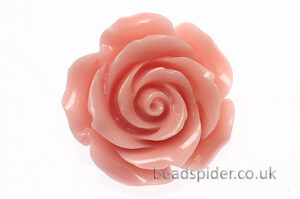 30mm Antique Pink Rose Gemstone Flower Bead