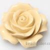 25mm Cream Rose Gemstone Flower Bead