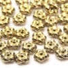 Metallic Gold Czech Glass Daisy Spacers