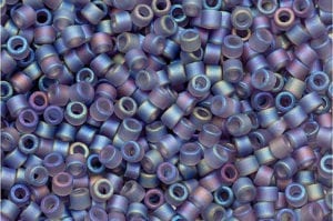 Matte Lined Light Amethyst AB Delica Beads