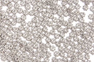 4mm Acrylic Silver Daisy Spacers