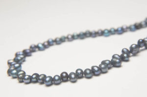 5-6mm Green Peacock Top Drilled Rice Freshwater Pearls