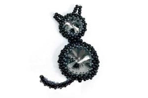 Crystal Kitty Cat Brooch Pattern Download