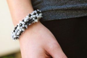 Black Pearl Caribbean Pearl Necklace and Bracelet Kit