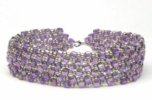 Violet Vogue Dancing Cubes Bracelet