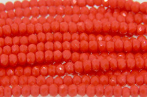 Opaque Poppy Red Crystal Donut