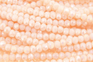 Opaque Pink Cream Crystal Donuts