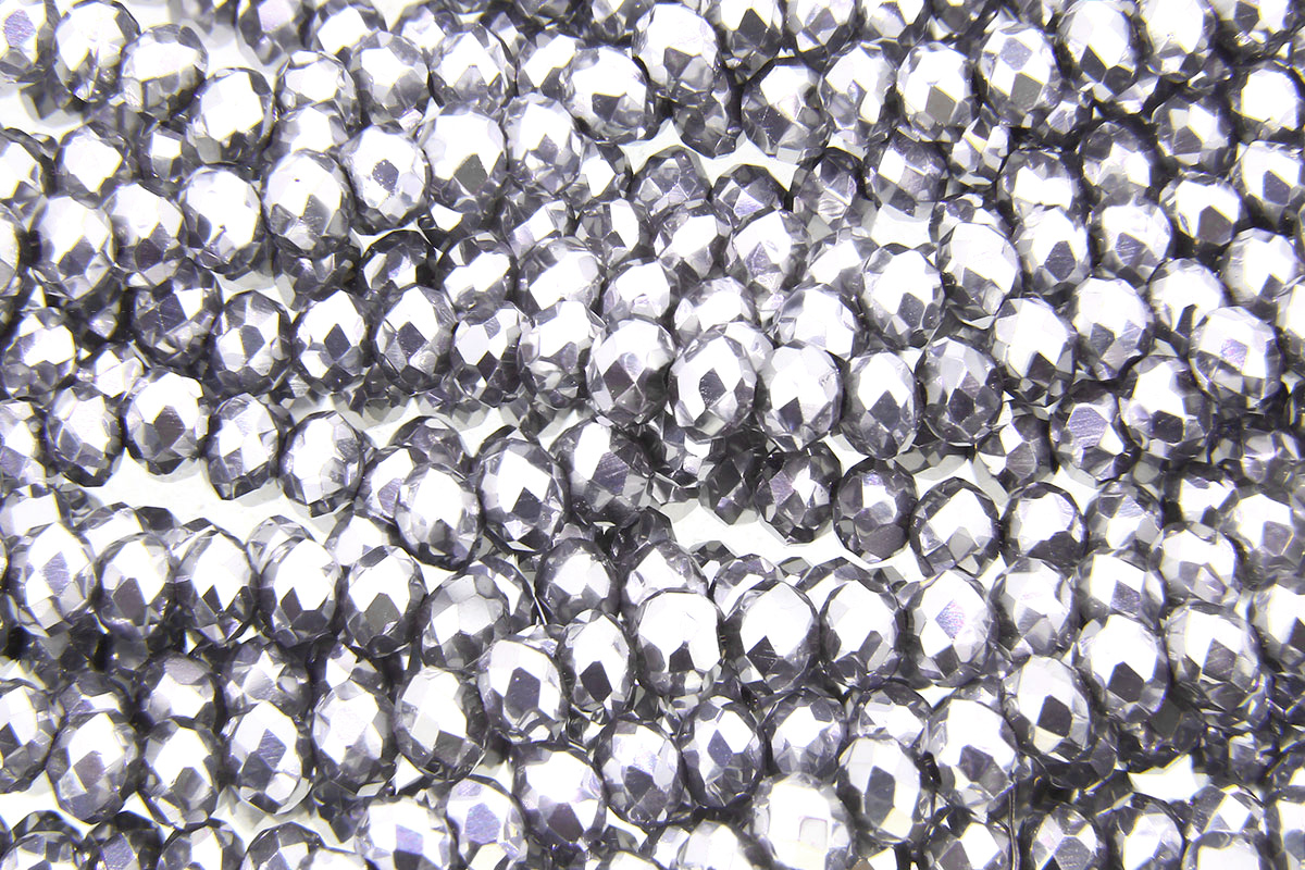 Metalic Silver Crystal Donuts