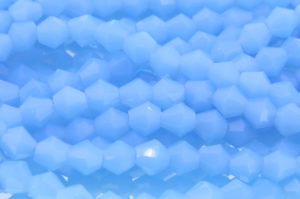 Opaque Light Blue Crystal Bicones