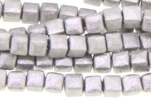 Matte Silver Crystal Cube
