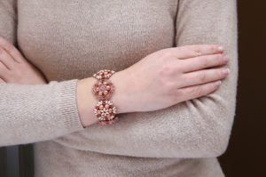 Copper Rose Brocade Bracelet Video Tutorial