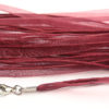 Burgundy Silk Organza Ribbon Necklace