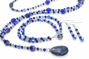 Midnight Magic Coco Lariat Necklace, Bracelet and Earrings