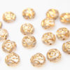 Crystal Gold Roses Preciosa Candy Beads