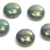 Turquoise Gold Picasso Preciosa Candy Beads