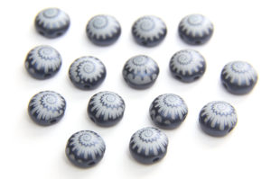 Blue Shell Stencil Preciosa Candy Beads