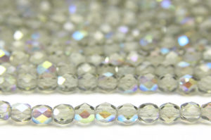 Lustred Transparent Mist Czech Glass