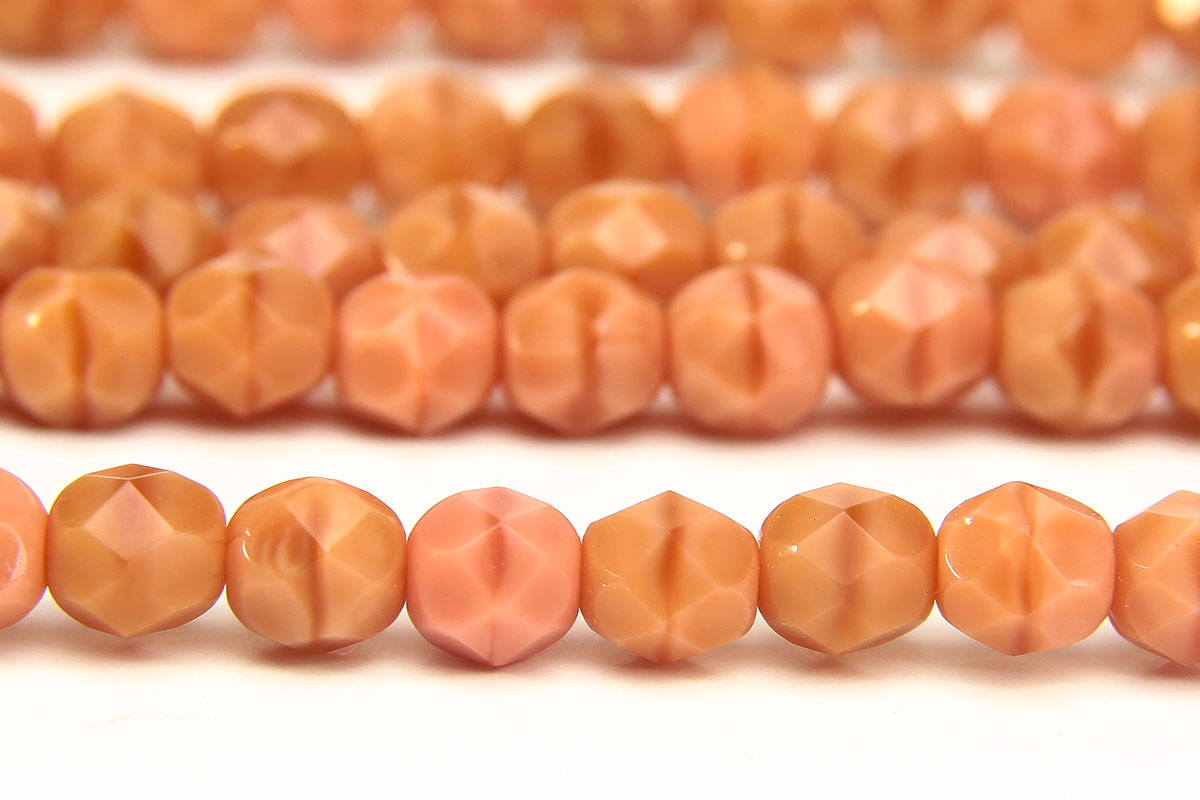 Lustre Pink Sienna Mix Fire Polished